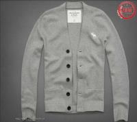 heren abercrombie and fitch truien cardigan knop moose logo lichtgrijs Fashion Online 3y65u835